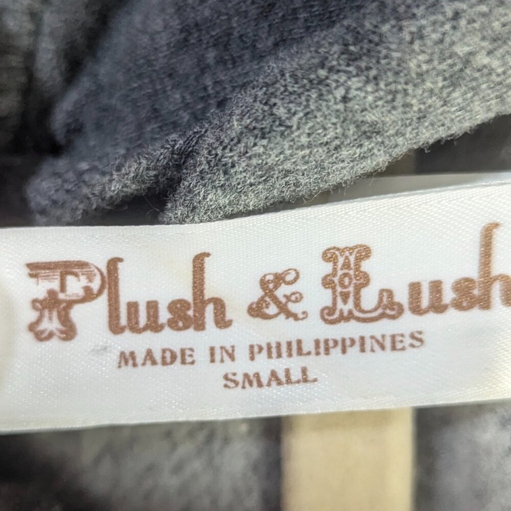 Victoria's Secret Plush & Lush Size Small Gray Sweat Jacket in Trench-Style - Picture 4 of 15